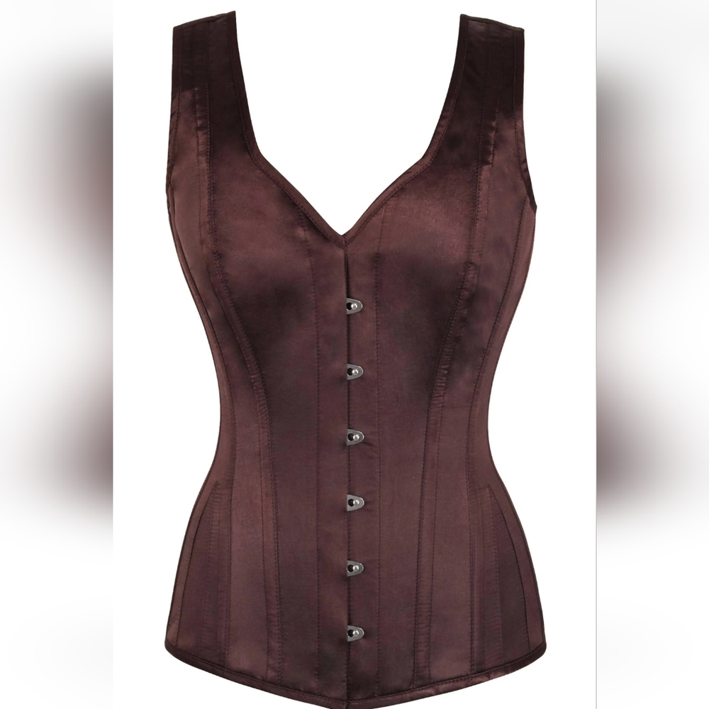 Brown Steel Boned Corset